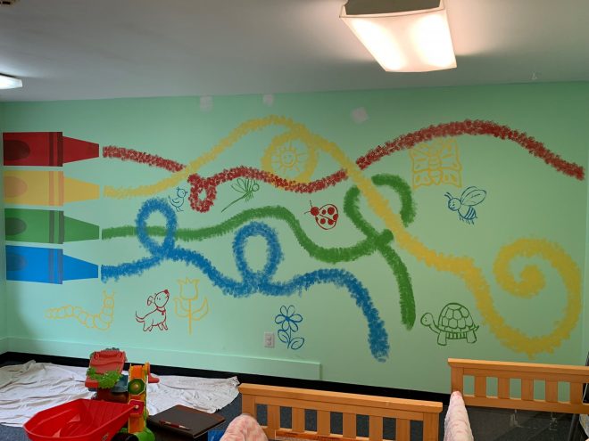 Finished Crayon mural